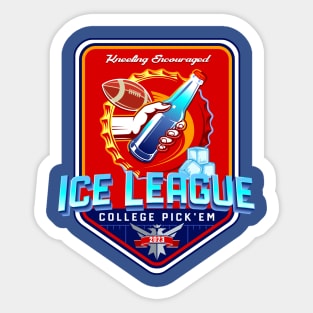 Ice League Fantasy Football College Pick'Em 2023 - Front Design Sticker